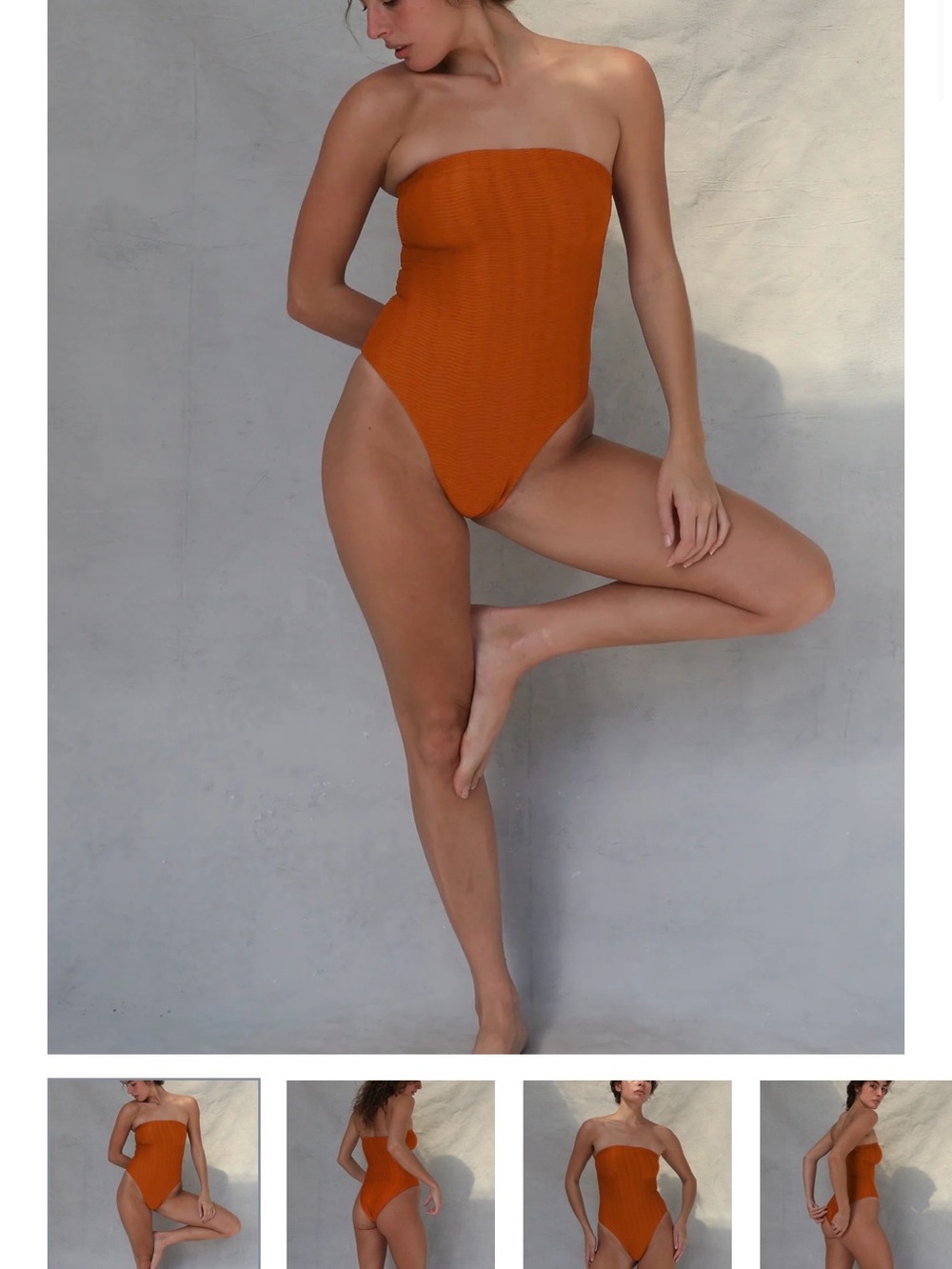 Free People x Toast Swim Strapless One-Piece Swimsuit